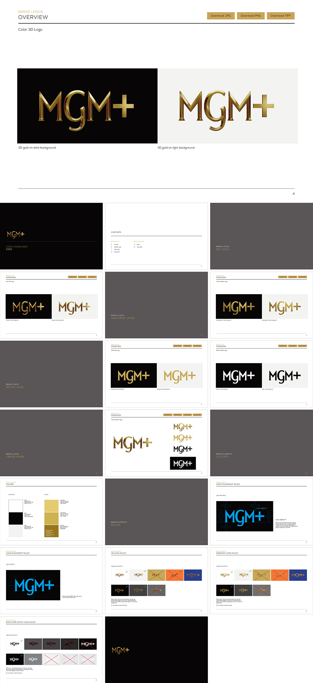 美国MGM+流媒体服务平台logo规范