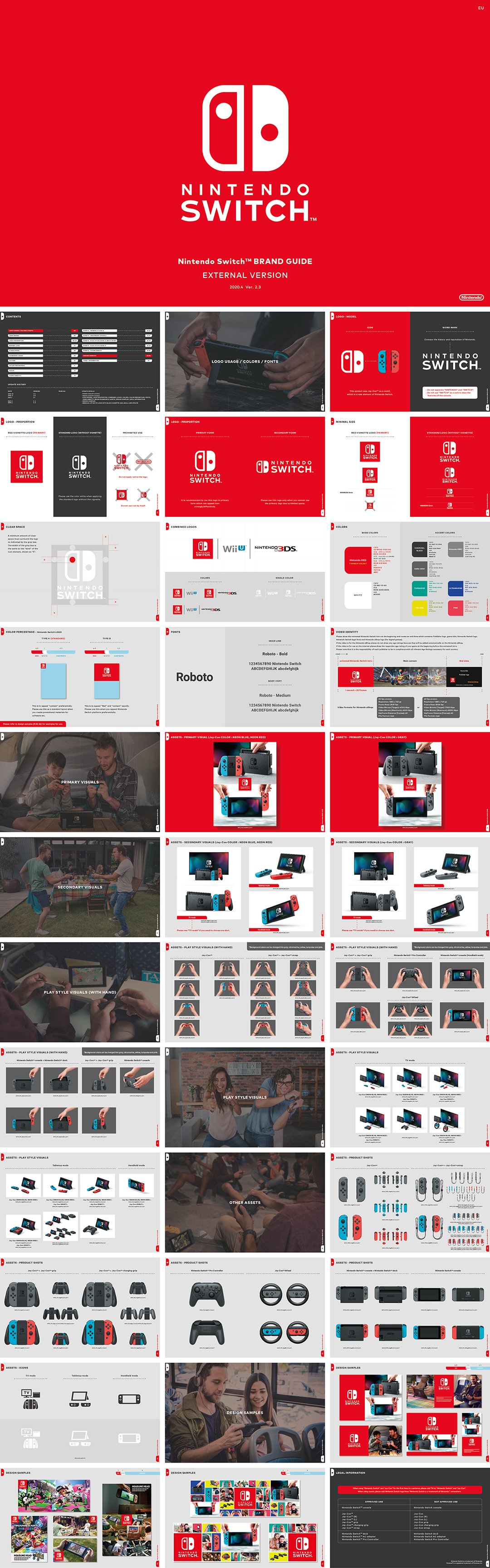 日本Nintendo Switch任天堂品牌VI手册
