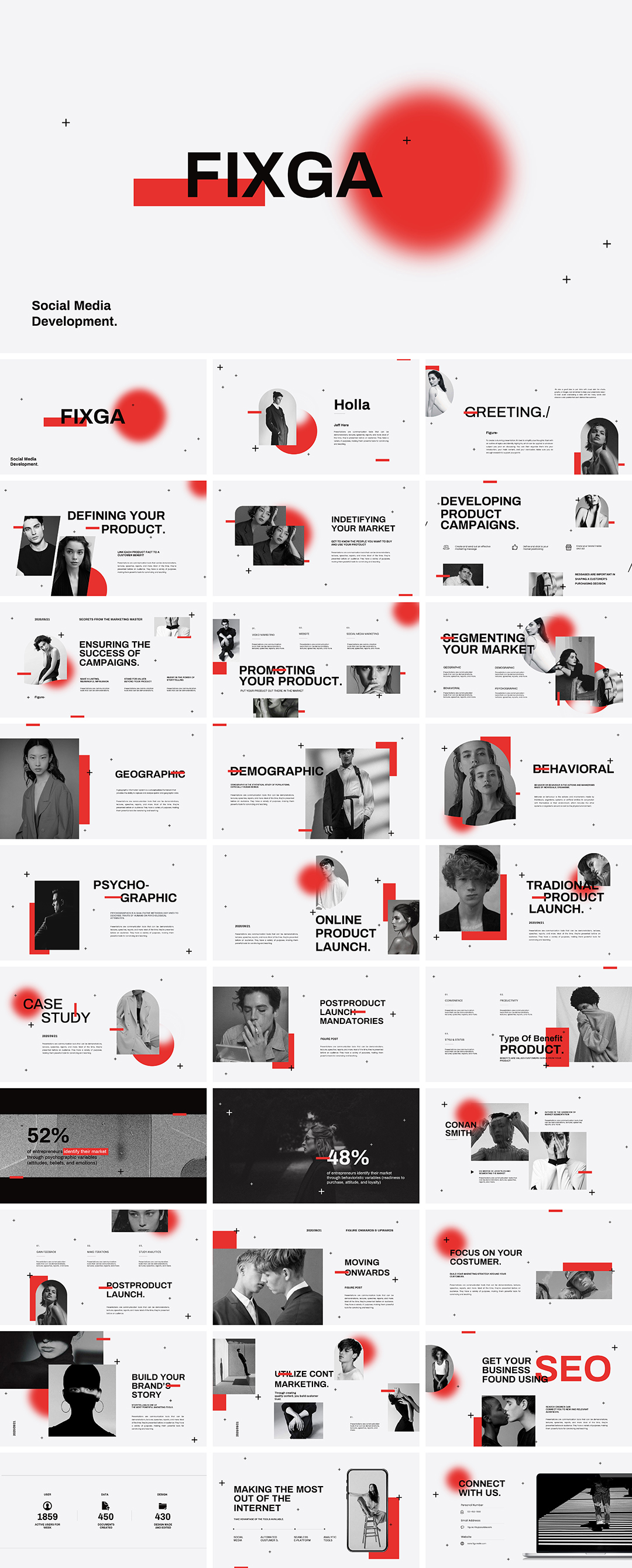 渐变极简设计ppt模板