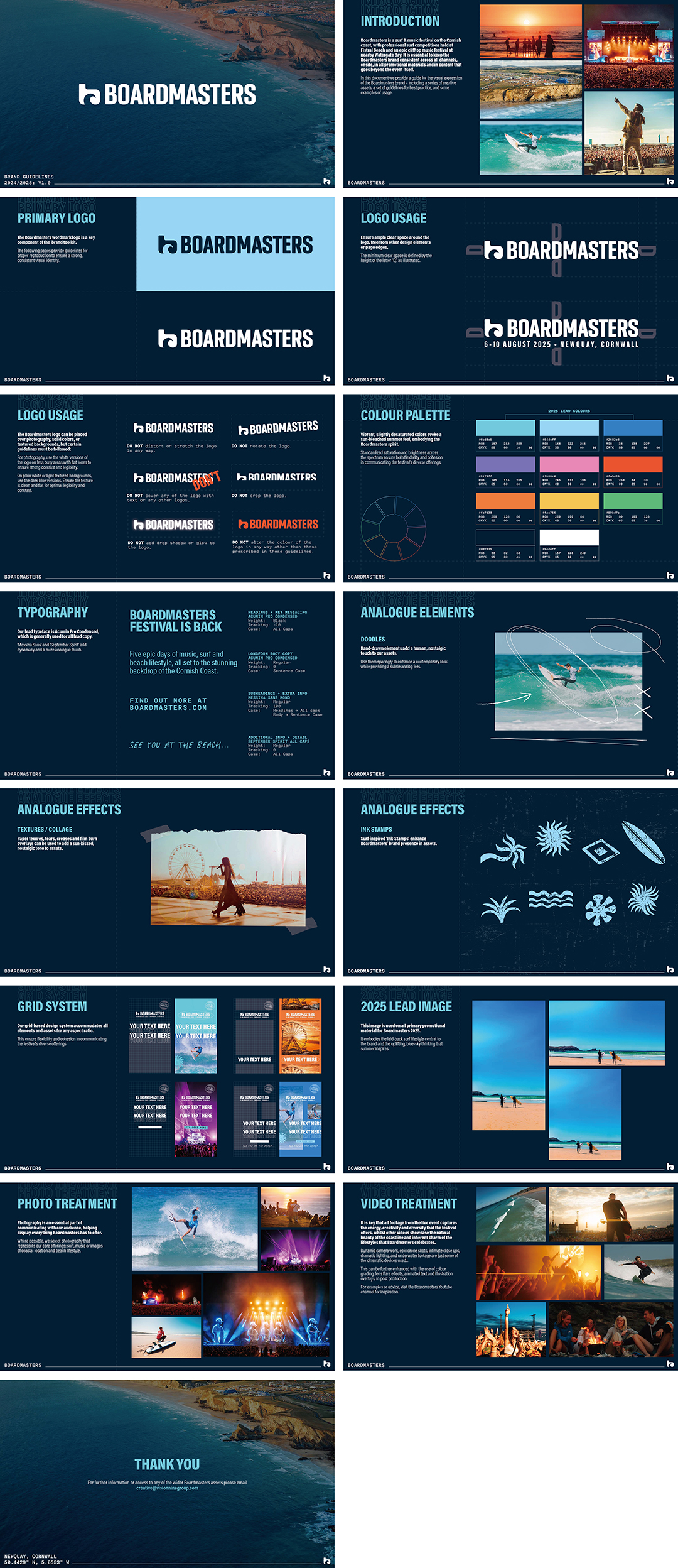 英国Boardmasters康沃尔郡纽基音乐和冲浪节活动视觉手册