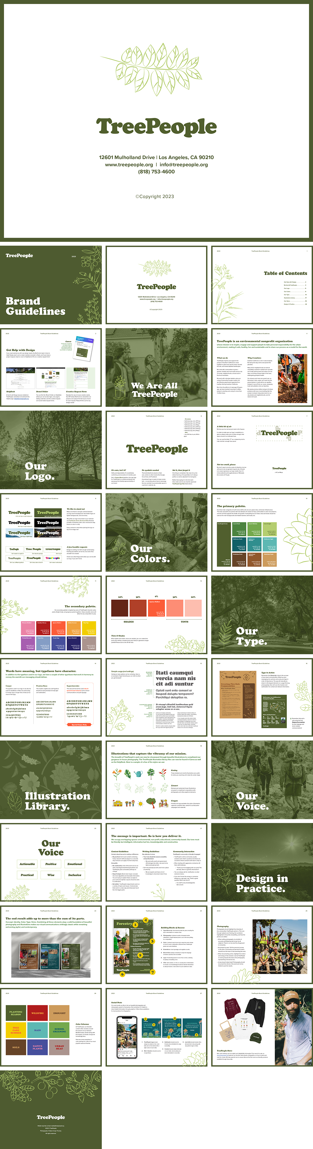 美国TreePeople非营利性环保组织VI手册