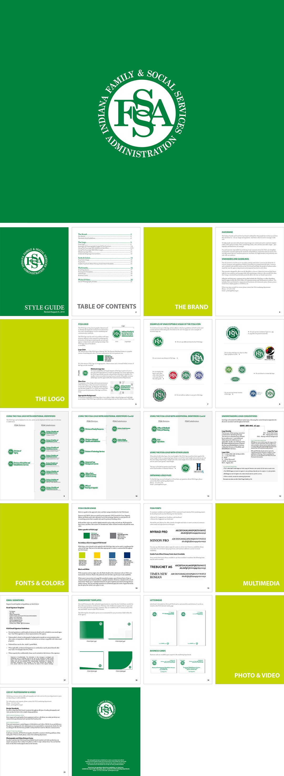 美国FSSA家庭和社会服务管理部门logo规范