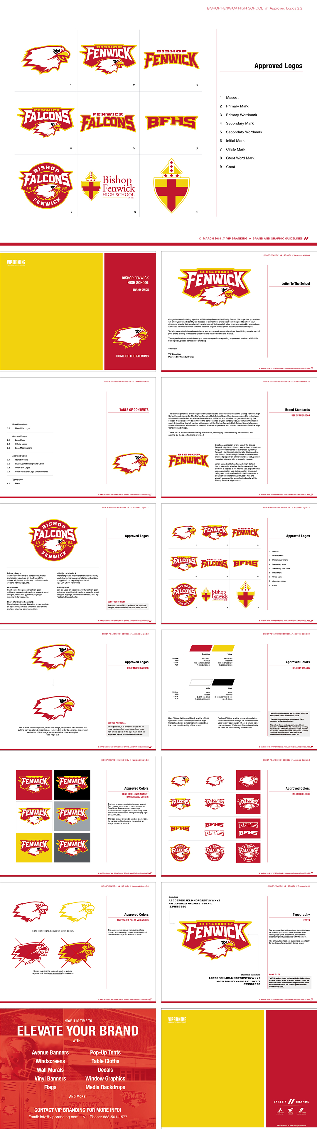 美国Bishop Fenwick芬威克主教高中logo规范