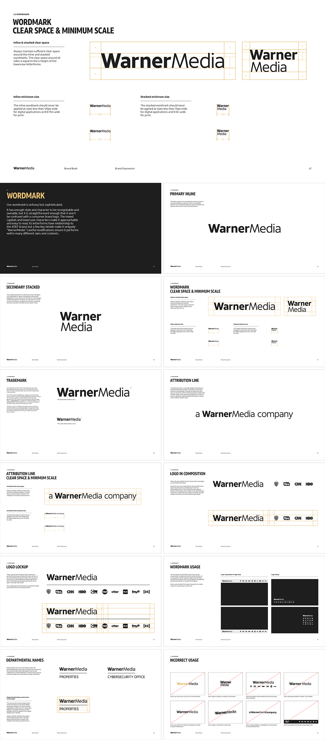 美国WarnerMedia跨国娱乐媒体品牌logo规范