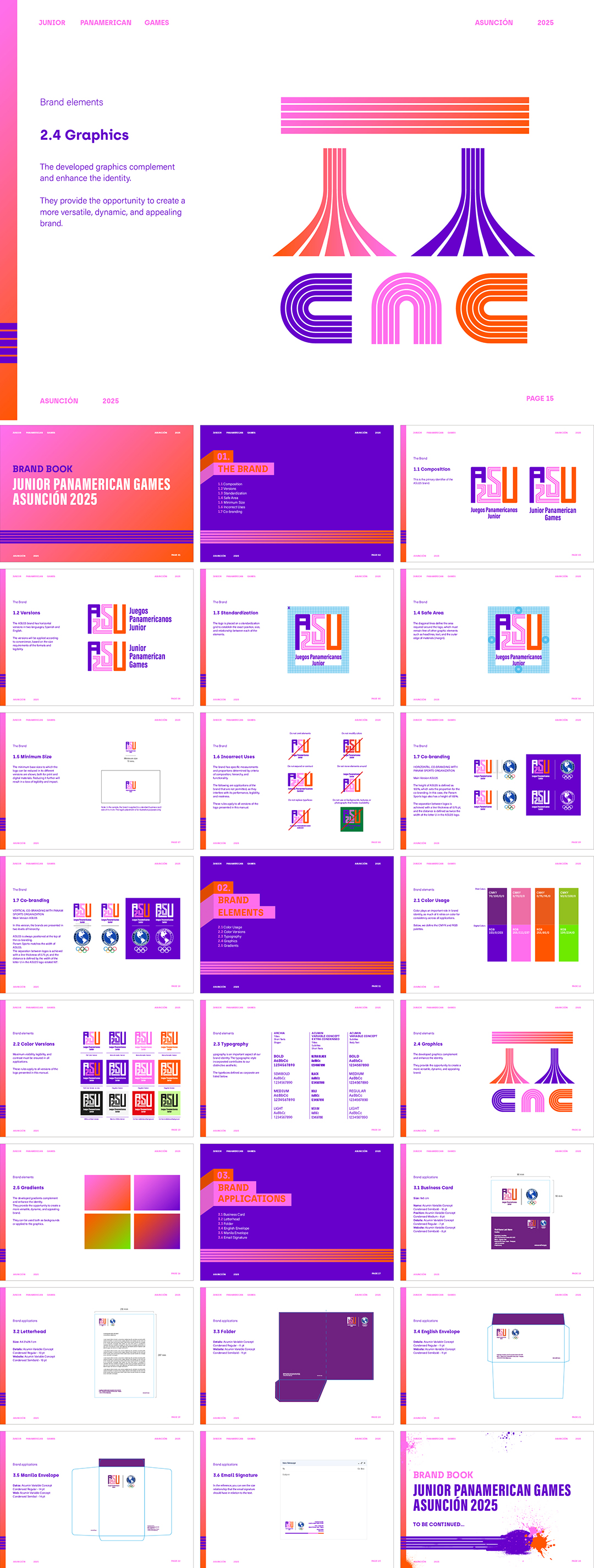 巴拉圭Junior Panamerican Games Asunción 2025青年泛美运动会视觉手册