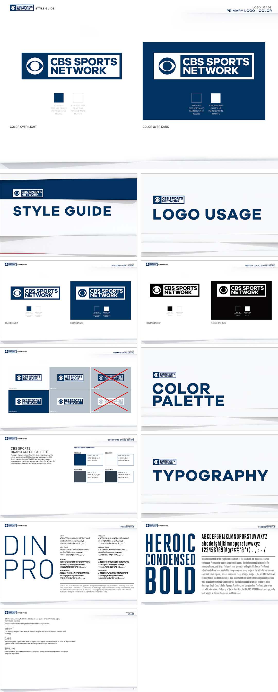 美国CBS Sports Network体育电视网络频道logo规范