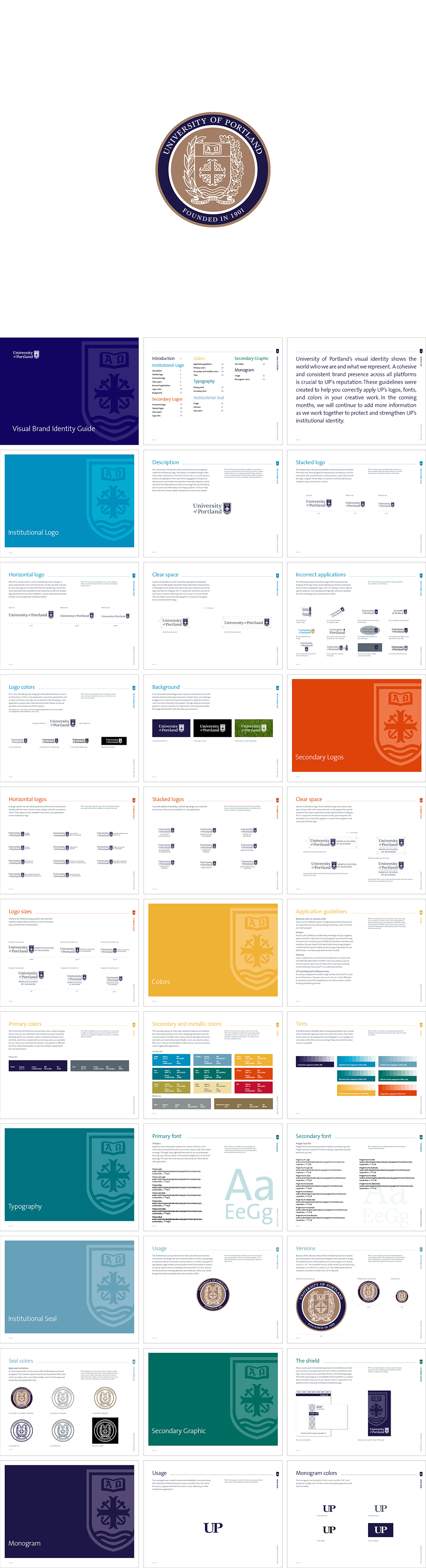美国University of Portland波特兰大学logo规范