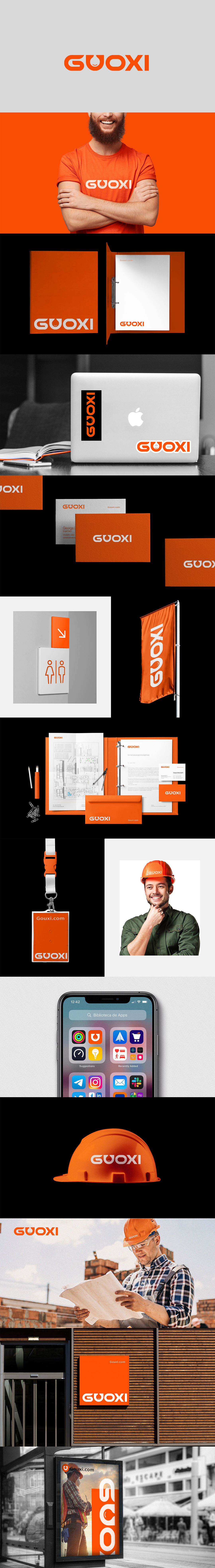 建筑工程设计品牌多场景logo设计提案应用PS样机