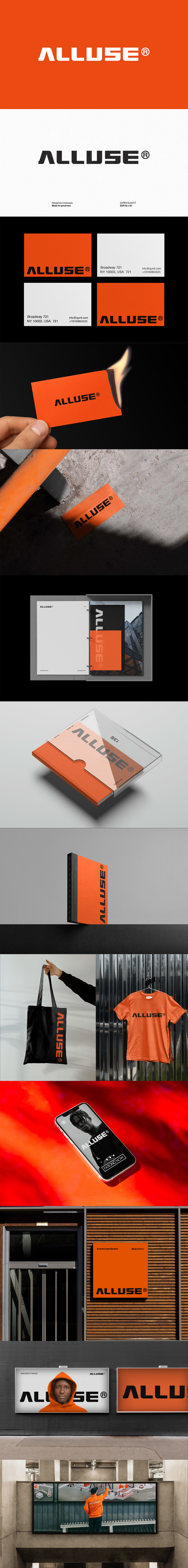 橙色潮牌品牌logo多场景设计PS样机