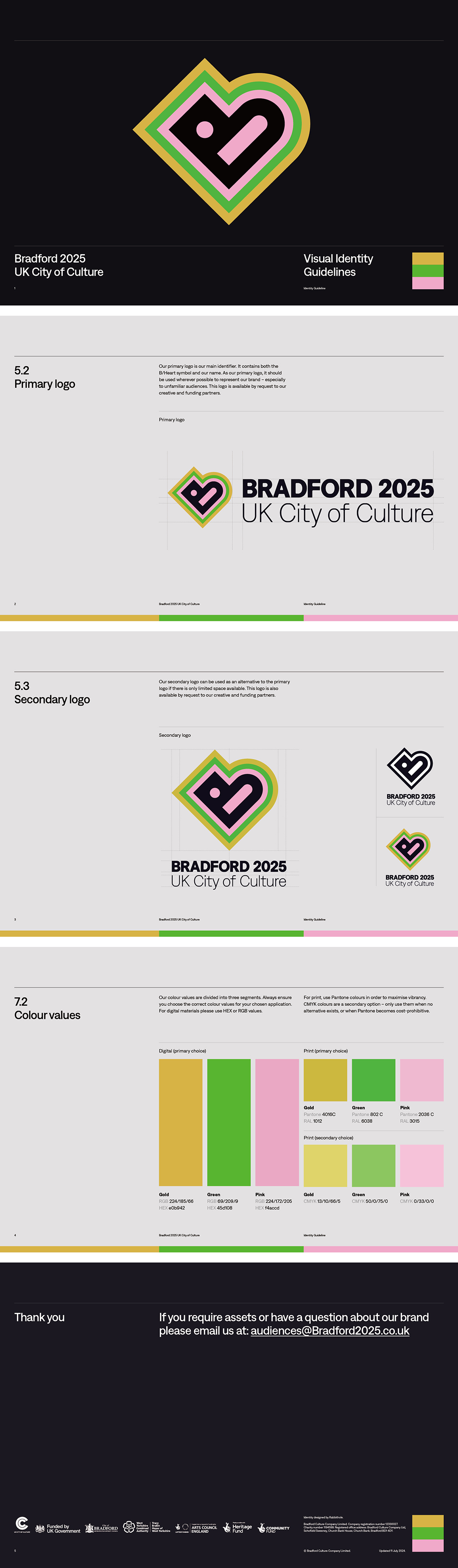 英国Bradford 2025布拉德福德文化之城活动logo规范