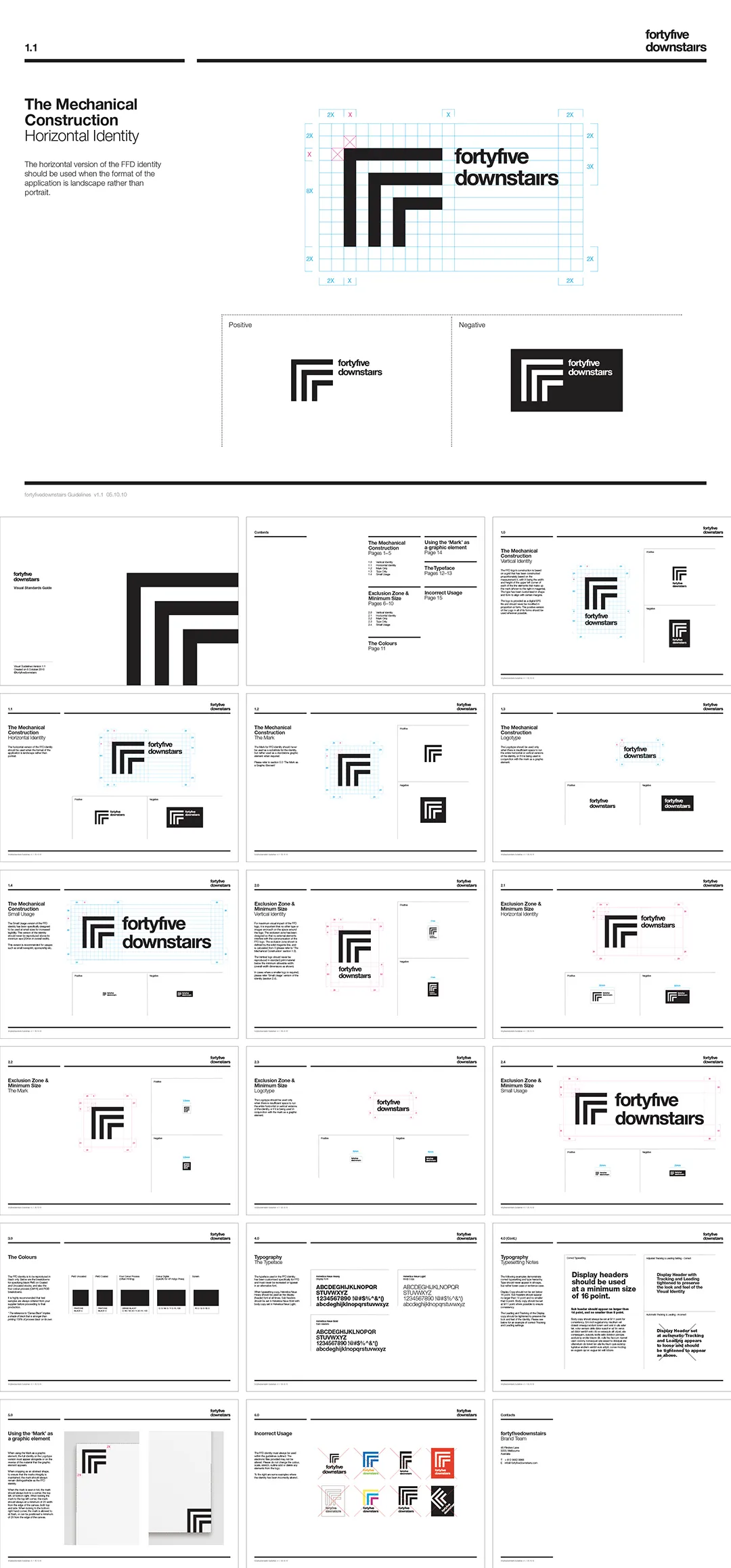 澳大利亚Fortyfive Downstairs公益剧院画廊品牌视觉手册