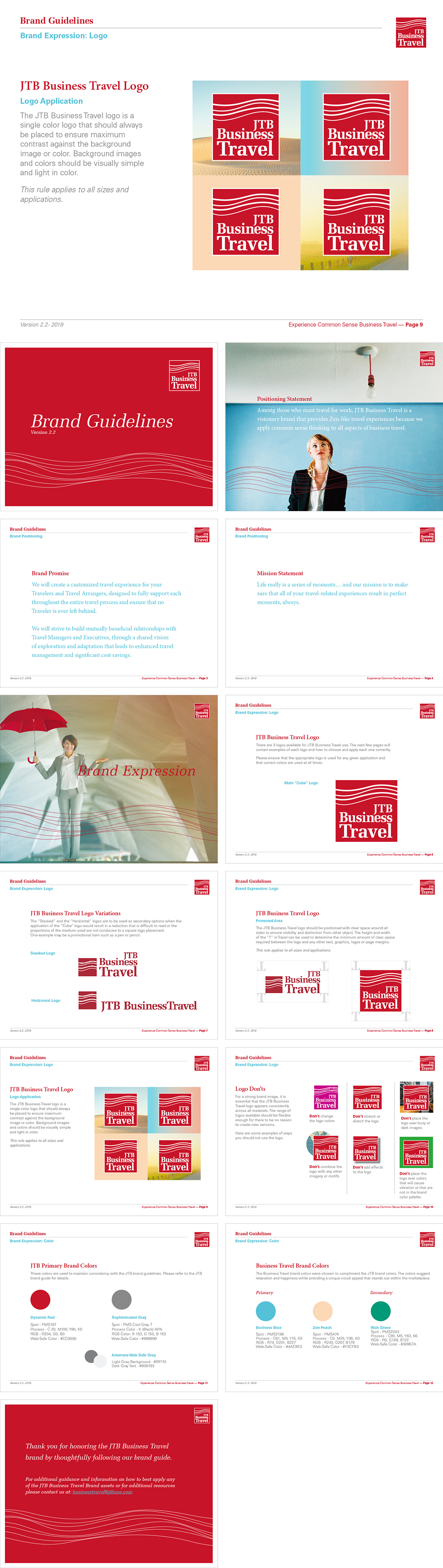 美国JTB Business Travel商务旅行服务提供商logo规范