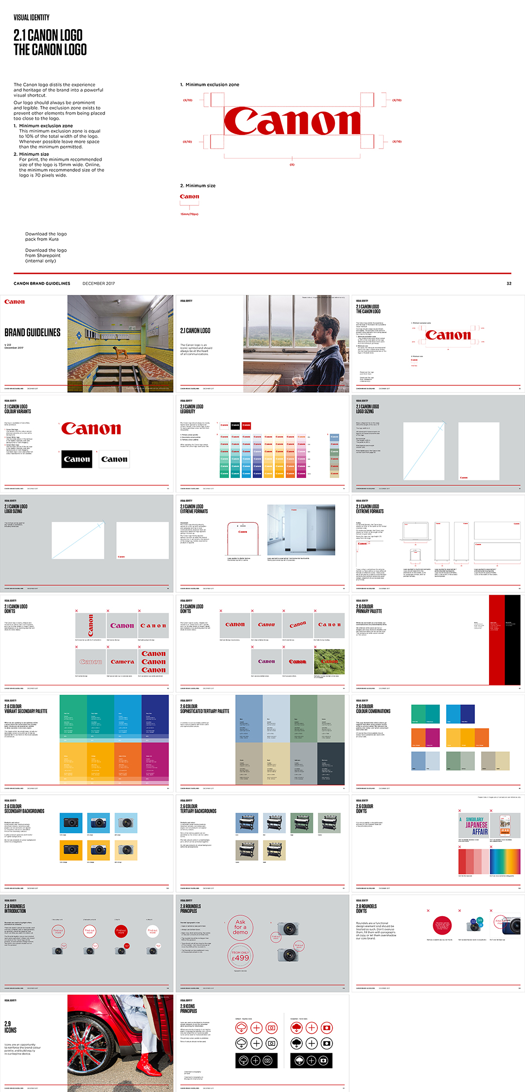 日本canon佳能品牌logo规范