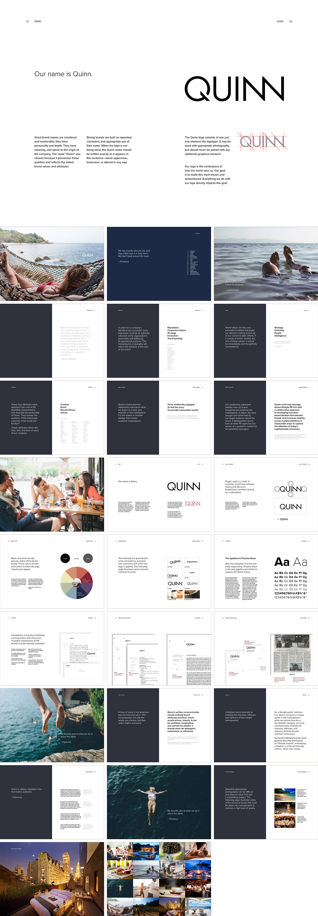 美国Quinn生活方式公关公司视觉手册