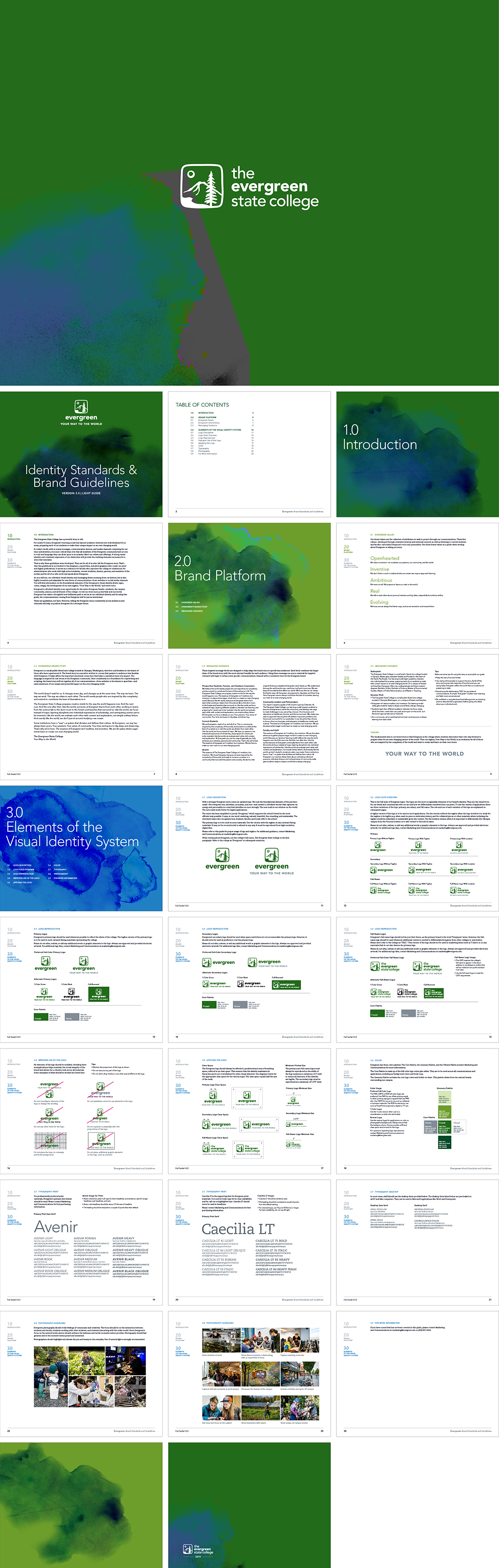 美国The Evergreen State College常青藤州立学院logo规范