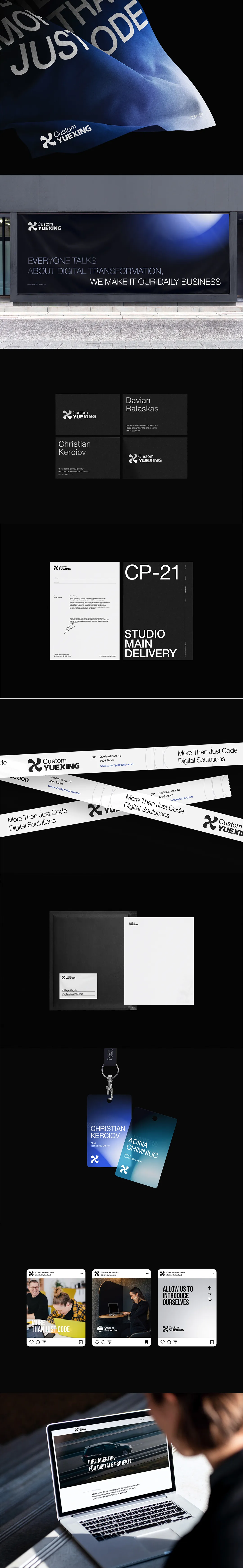 黑色调简约品牌logo多场景PS样机