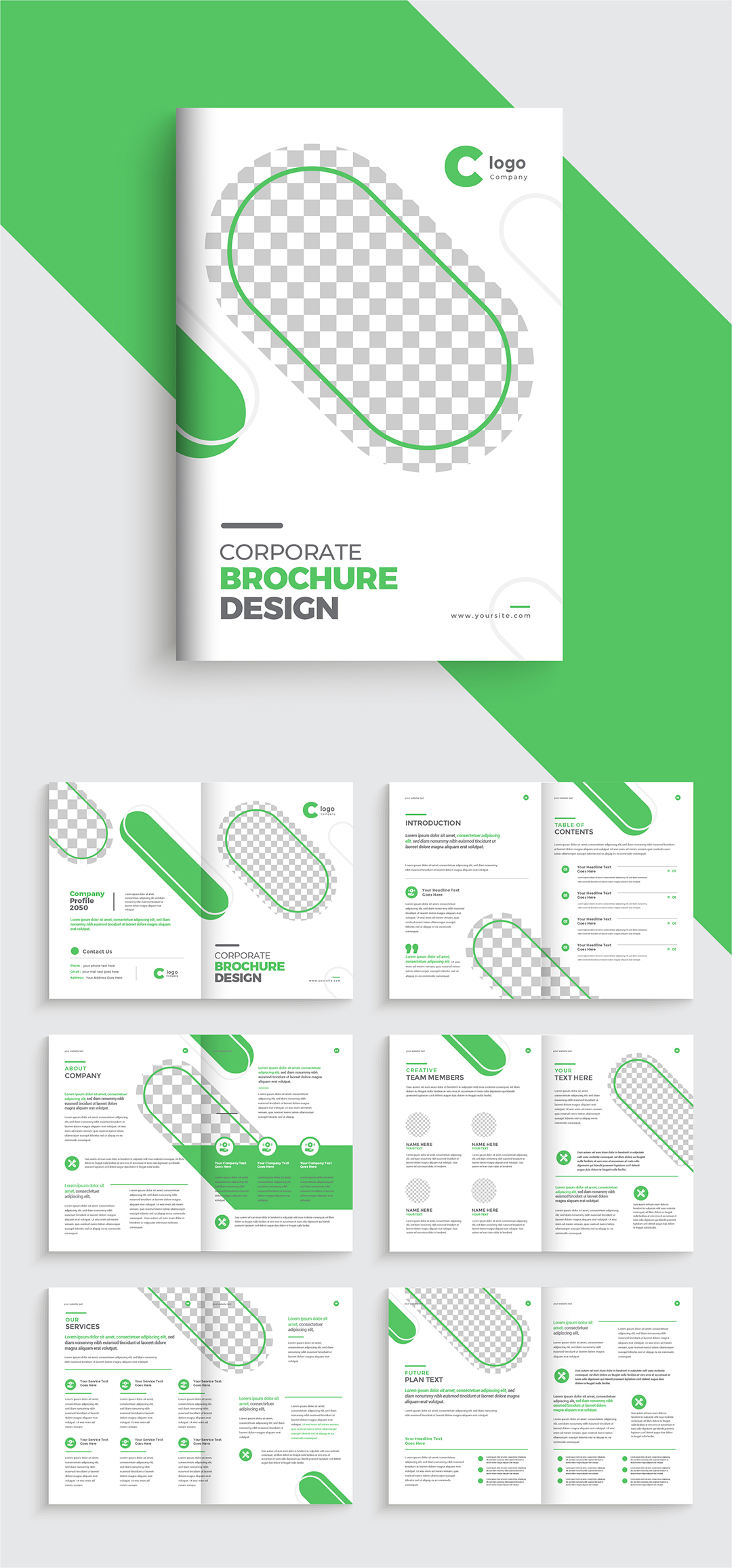 绿色调创新品牌公司画册