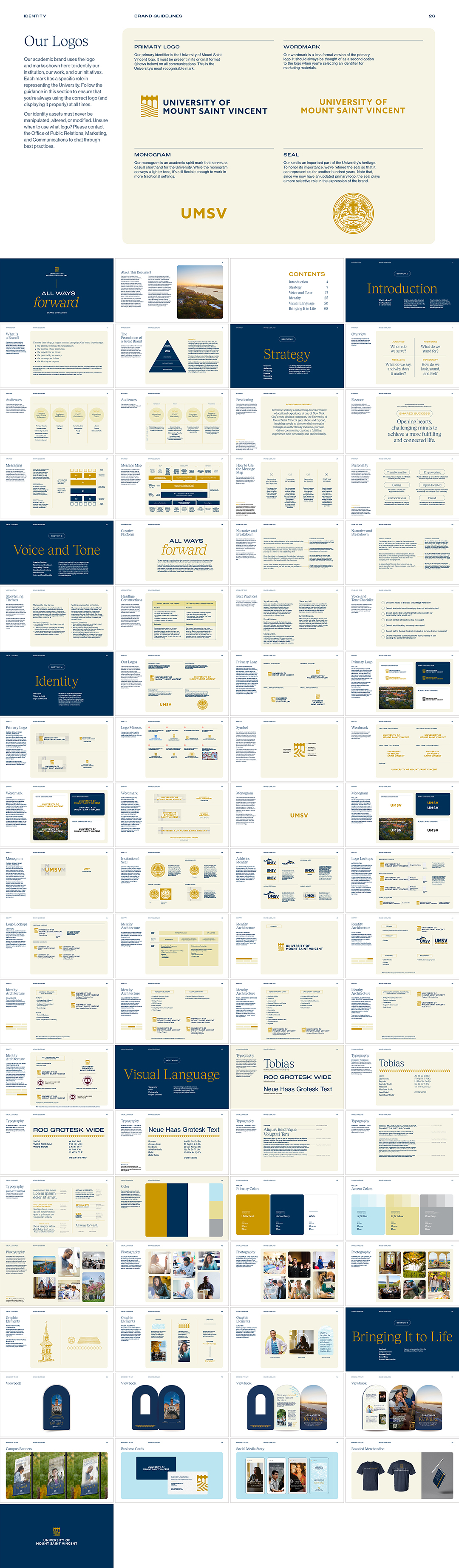 美国University of Mount Saint Vincent蒙特圣文森特大学VI手册