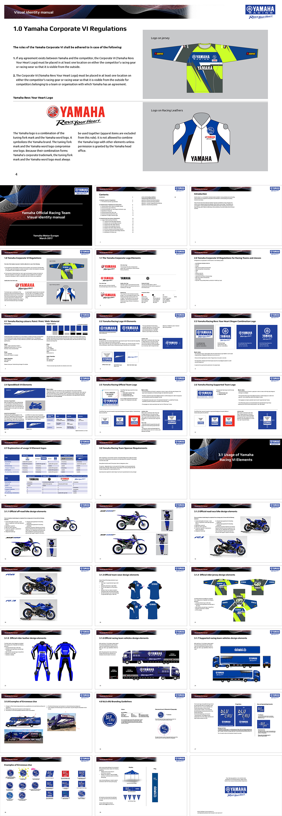 日本Yamaha Racing雅马哈旗下赛车部视觉手册