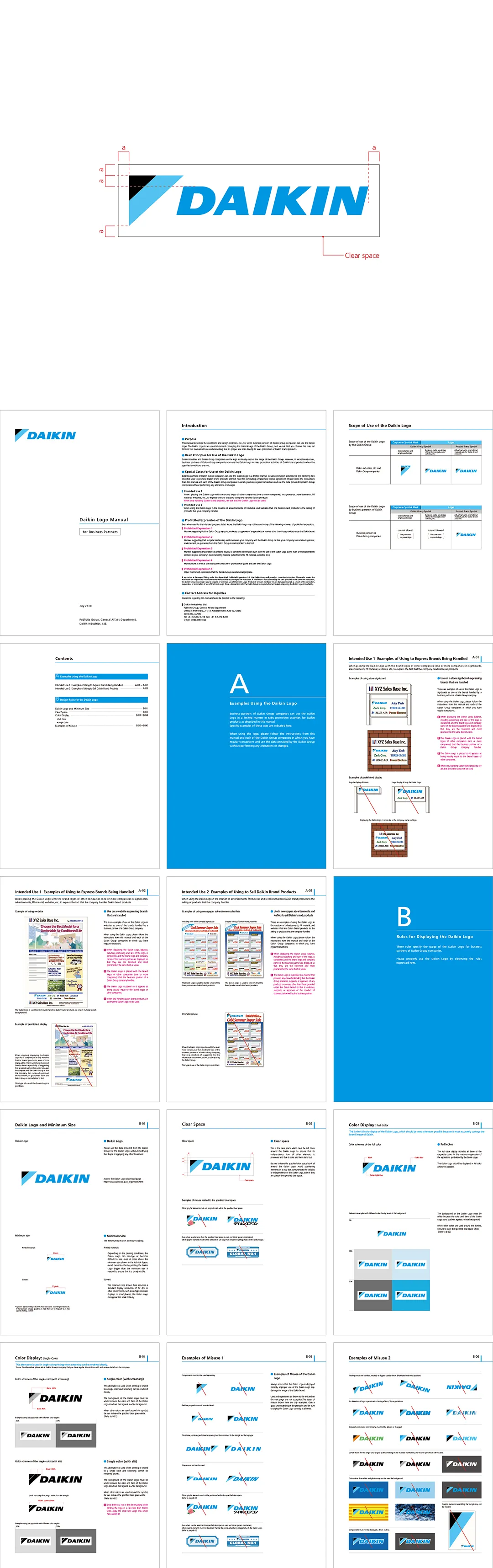 日本Daikin大金品牌logo规范