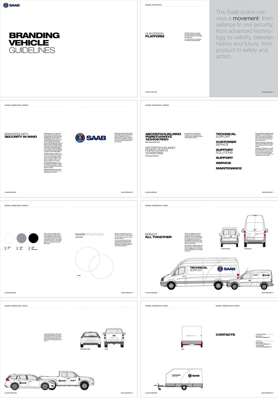 瑞典Saab萨博汽车品牌视觉规范