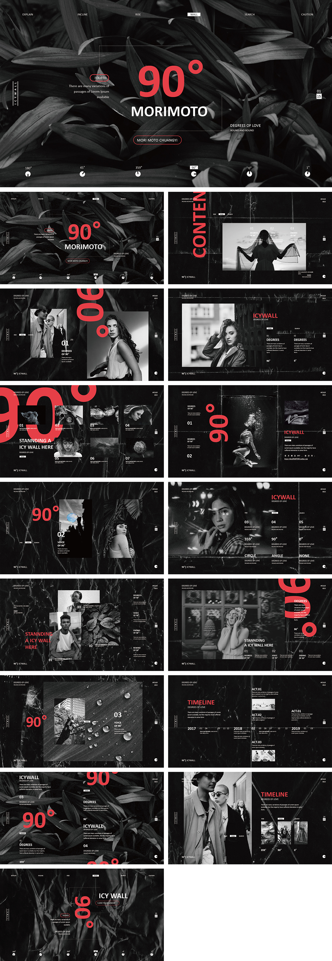 黑色极简现代设计感PPT模板