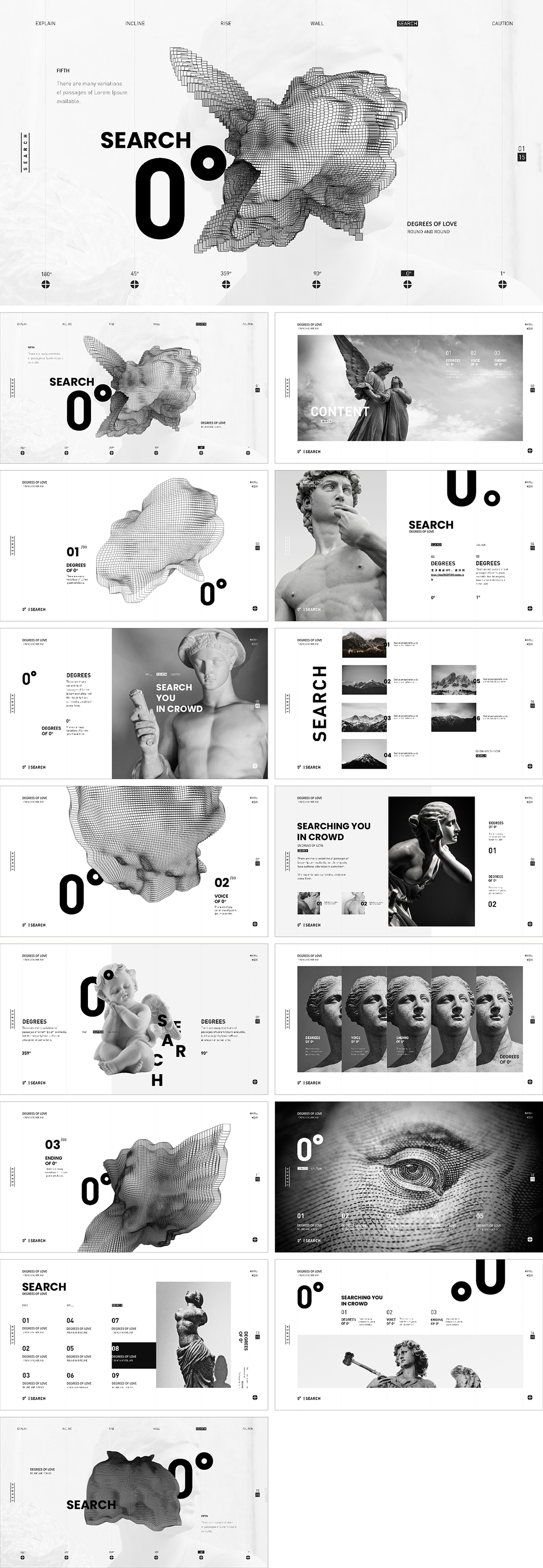 艺术设计感作品集排版PPT模板