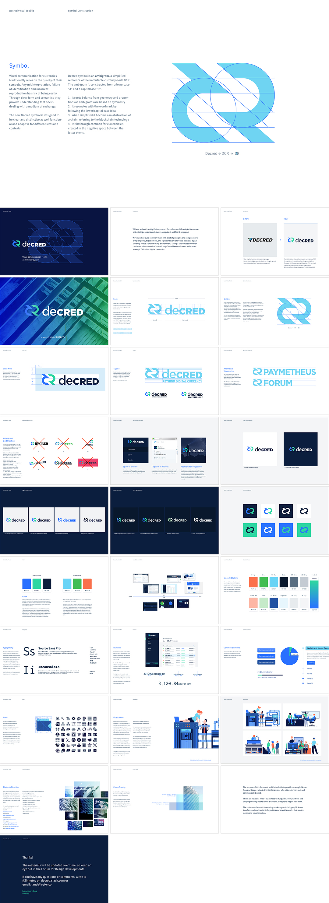国际Decred加密货币品牌视觉手册