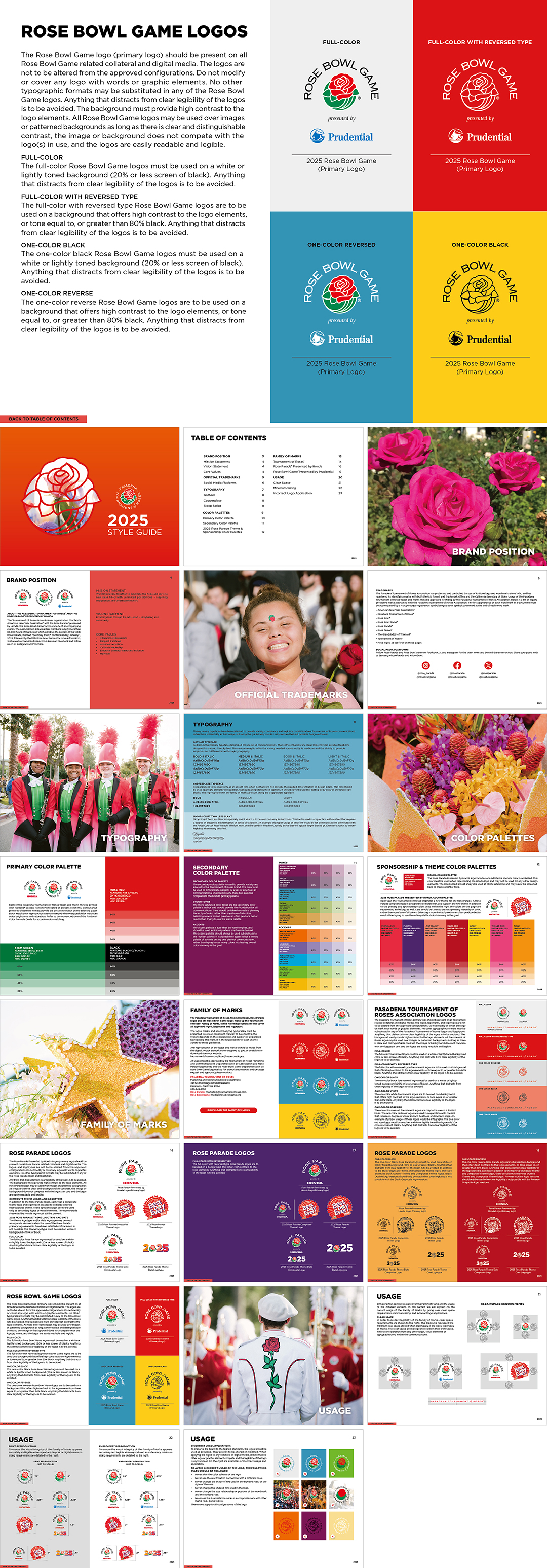 美国Pasadena Tournament of Roses帕萨迪纳玫瑰活动logo规范