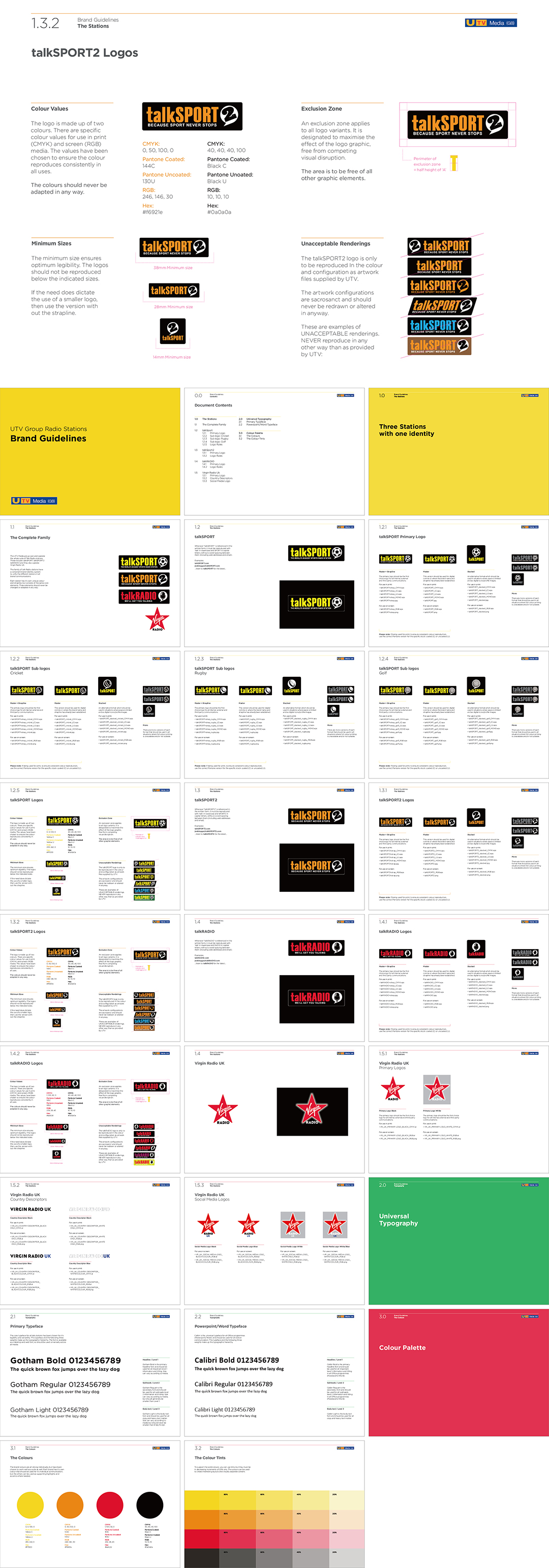 英国UTV Group Radio Stations广播电台视觉规范手册
