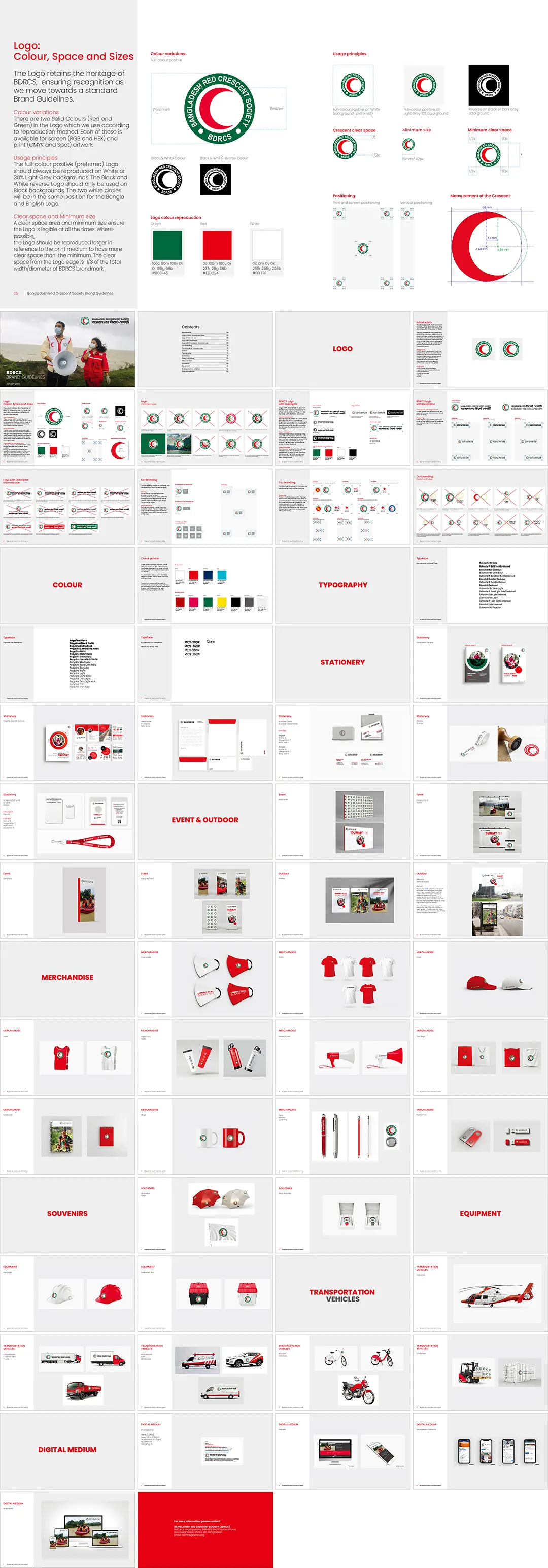 孟加拉Bangladesh Red Crescent Society红新月会VI手册