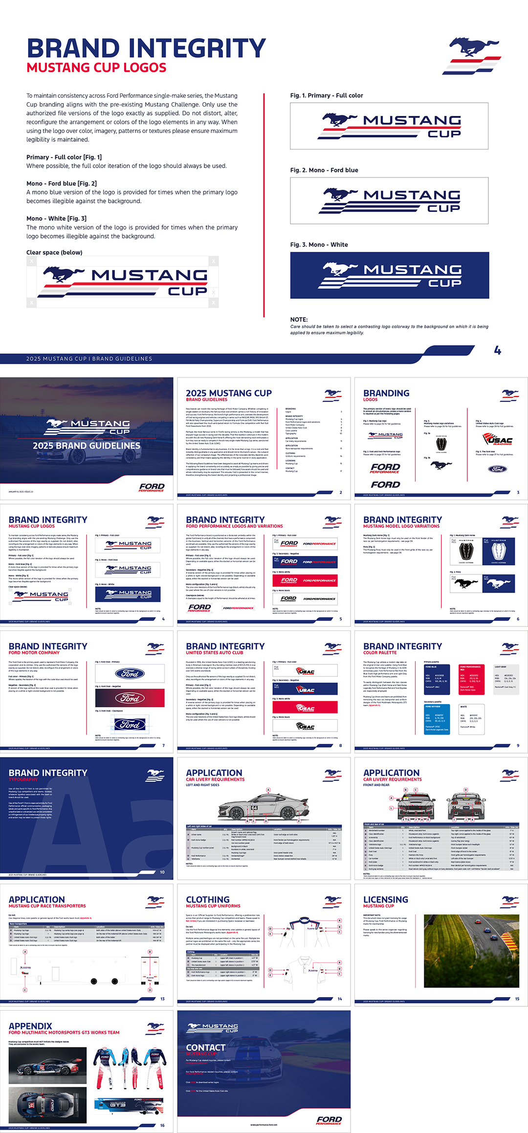 美国Mustang Cup福特性能赛车系列赛视觉规范