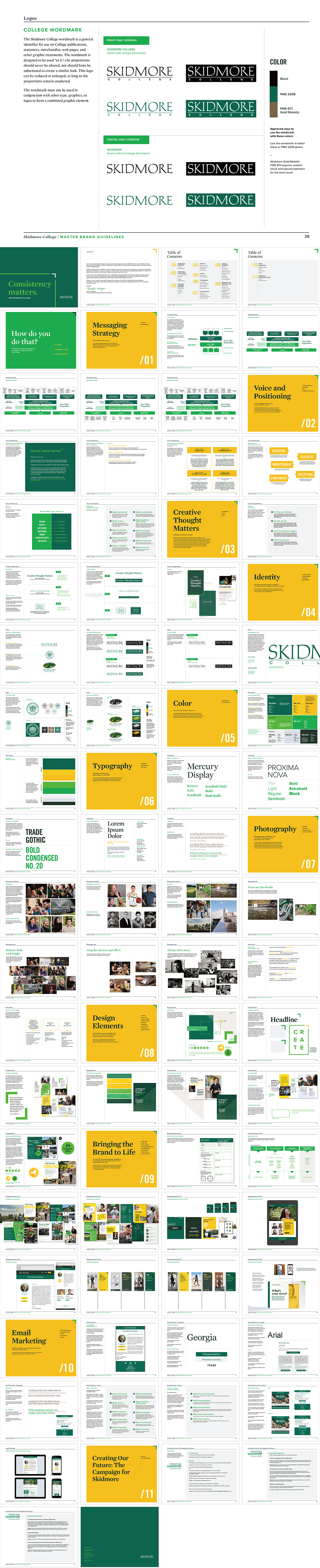 美国Skidmore College斯基德莫尔学院VI手册