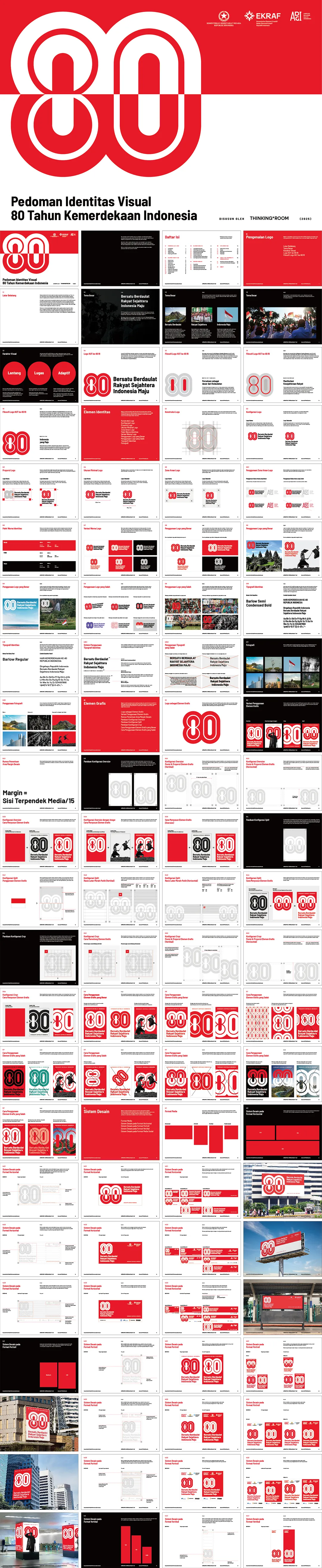 印度尼西亚独立日80周年纪念标志VI手册