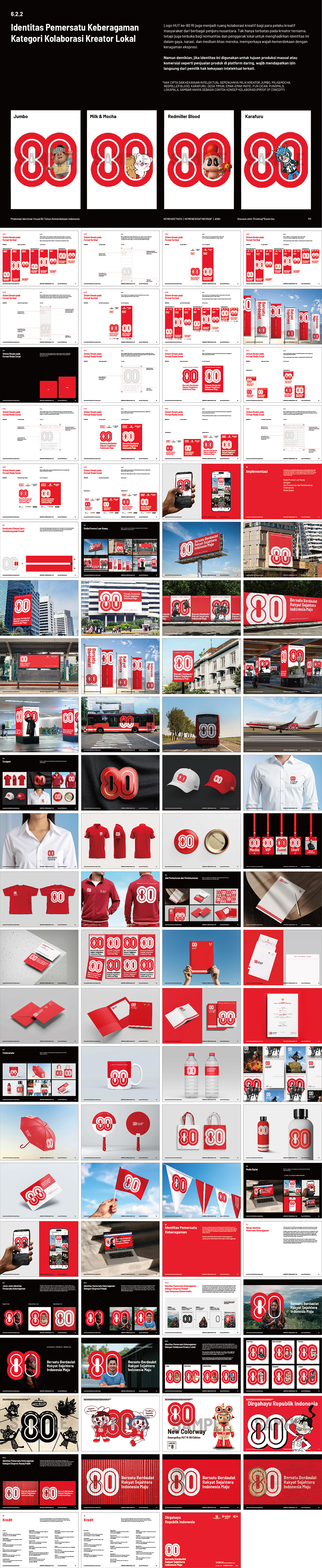 印度尼西亚独立日80周年纪念标志VI手册