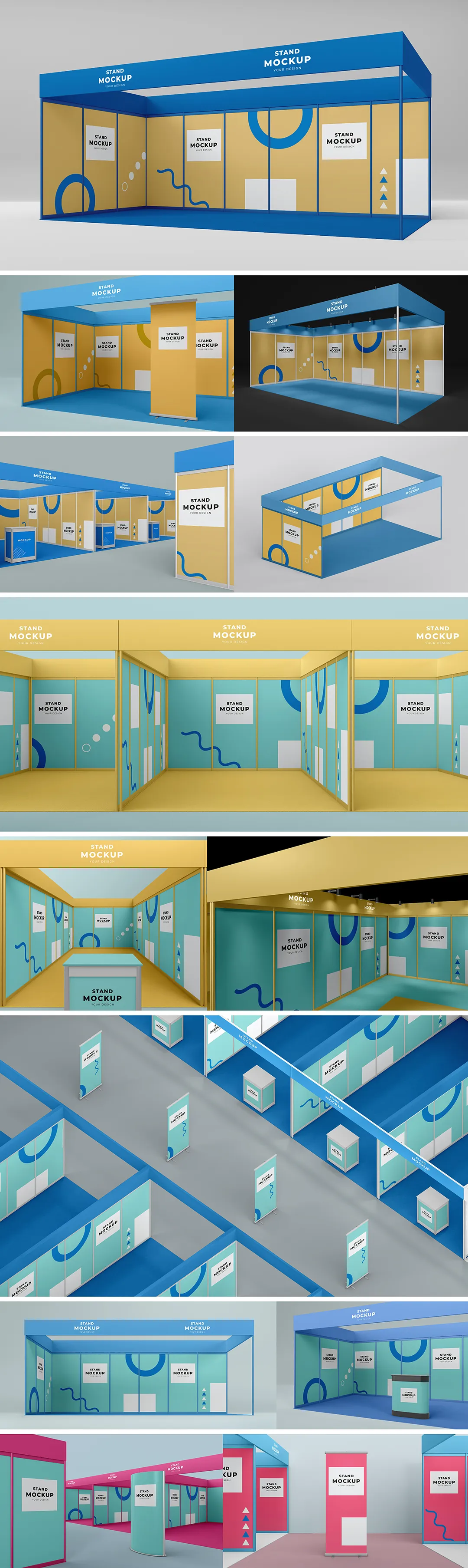 国外展会展览展厅展厅广告展架海报宣传PS样机