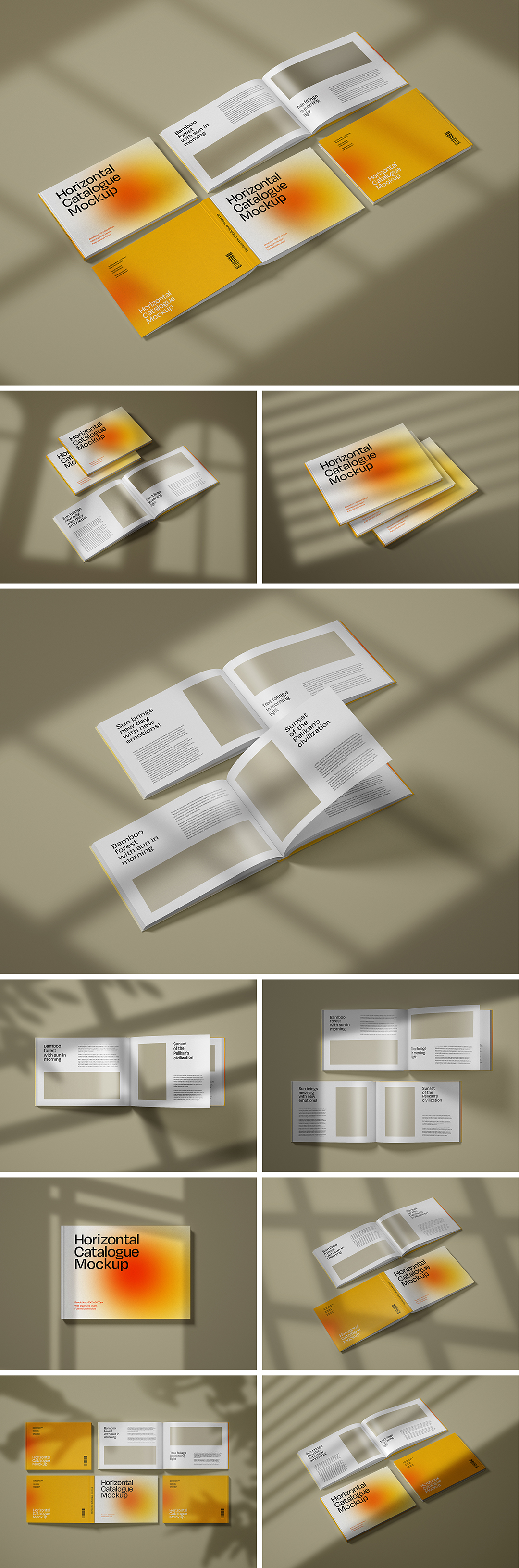 光影精装横版画册PS样机