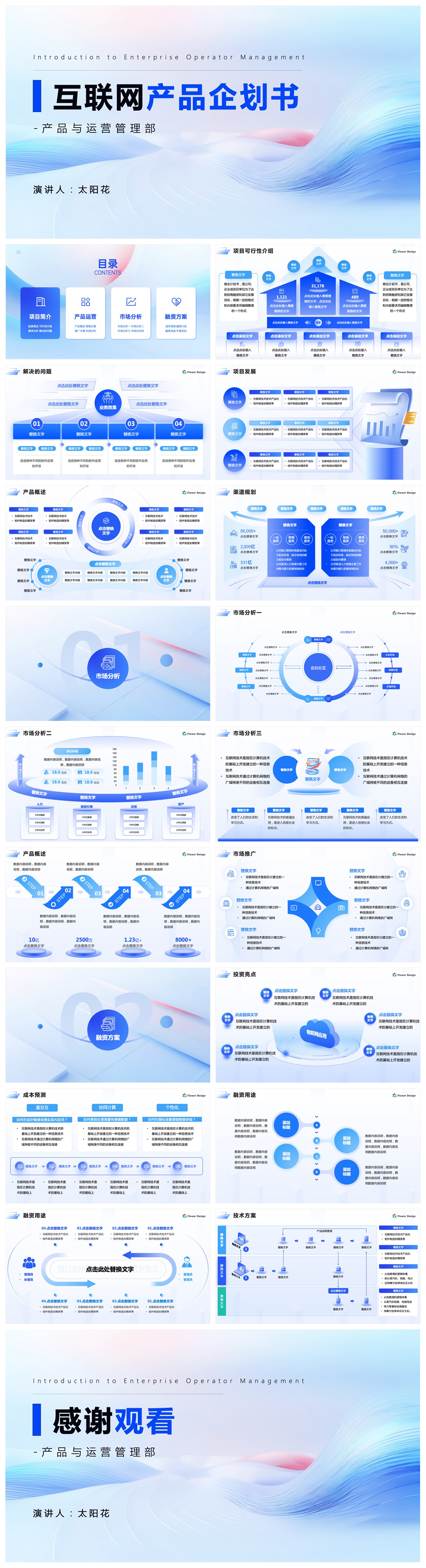 互联网营销产品企划书PPT模板