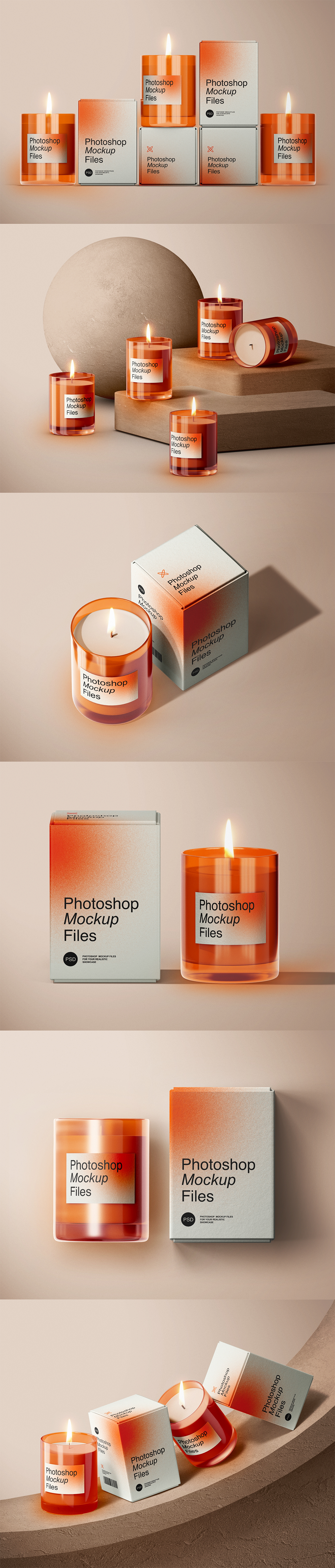 高级香薰蜡烛文创ps样机