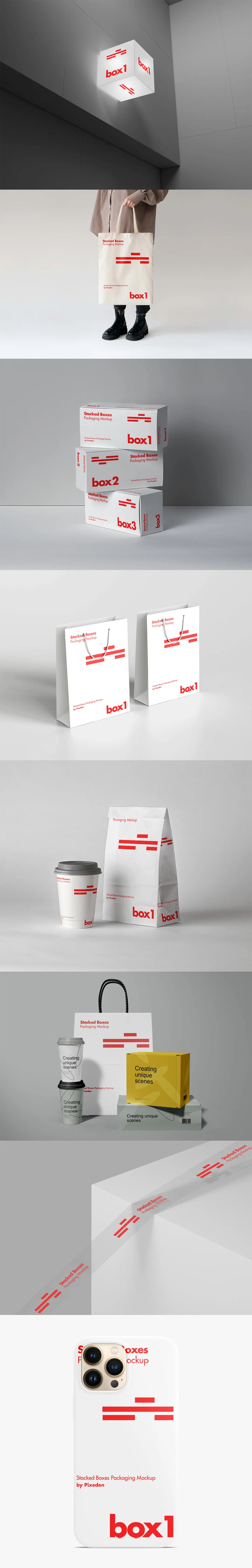 简约时尚品牌VI应用PS样机