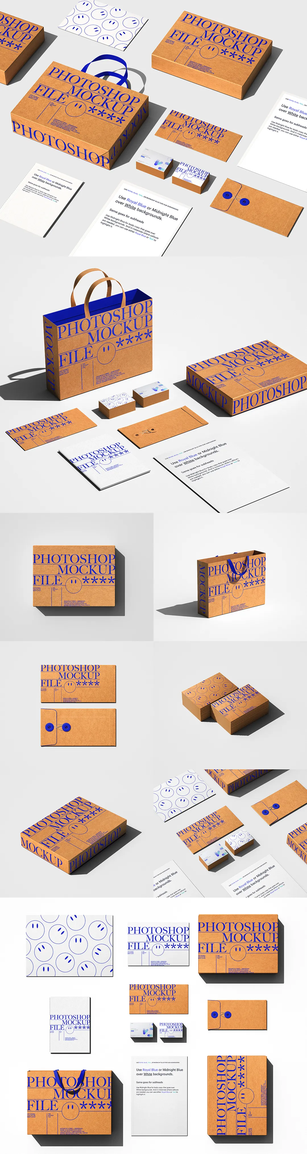 高级质感牛皮纸品牌包装PS样机