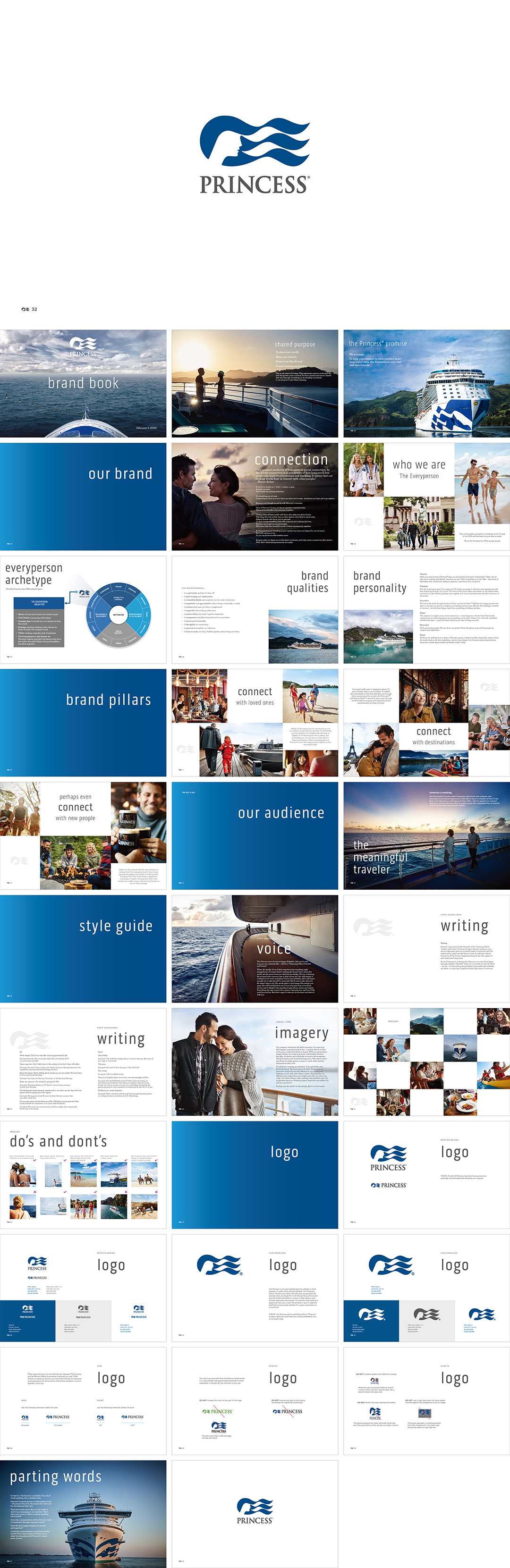 美国Princess Cruises国际邮轮品牌logo规范