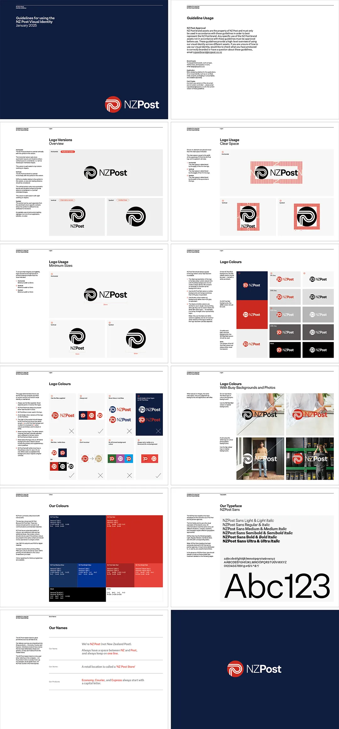 新西兰NZ Post邮政品牌logo规范