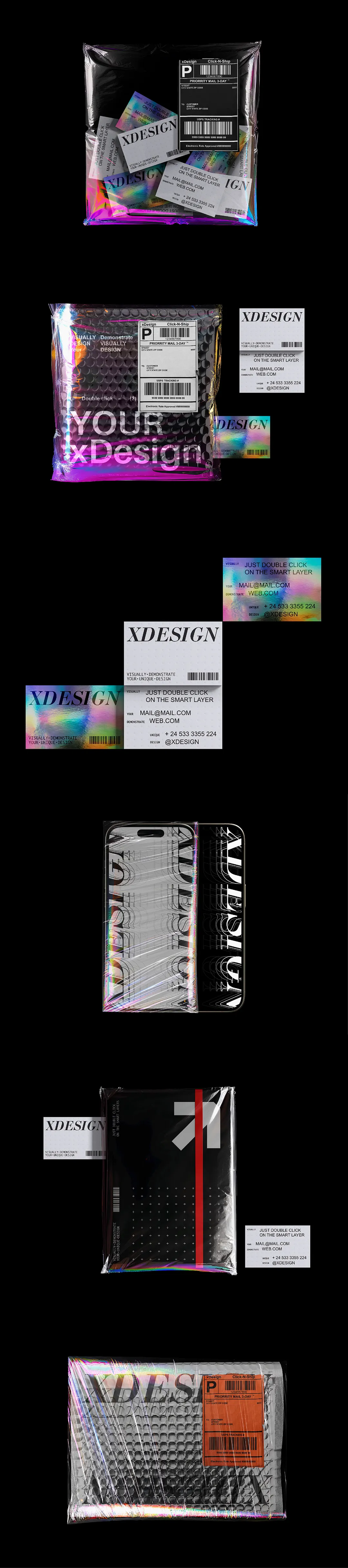 潮流文创铝箔袋透明PS样机