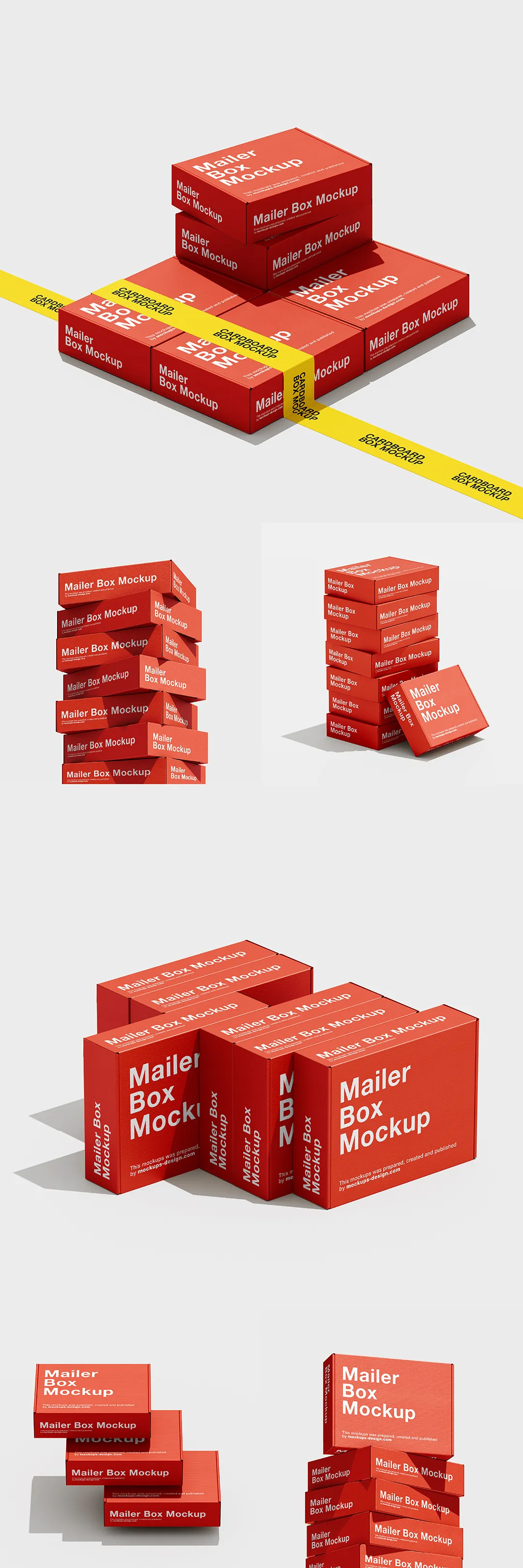 纸质包装盒多角度PS样机