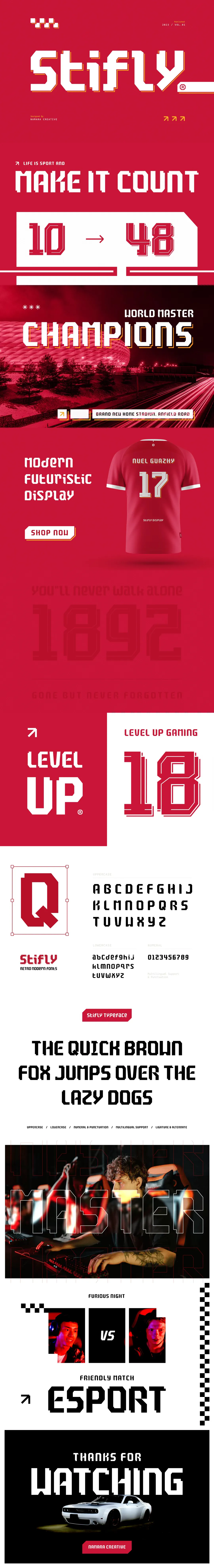 印度尼西亚Stifly像素风英文字体