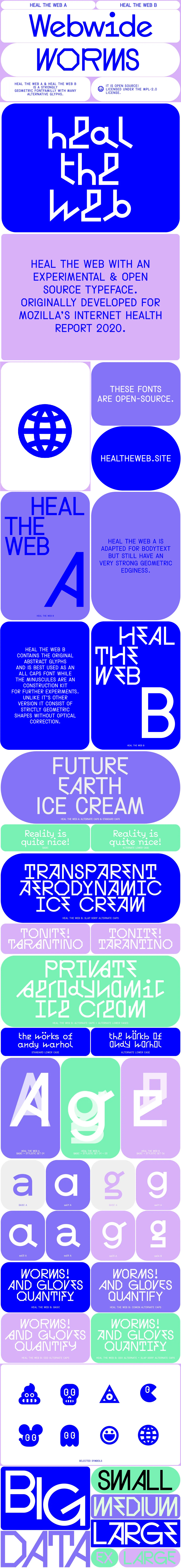 healtheweb未来科技感无衬线字体