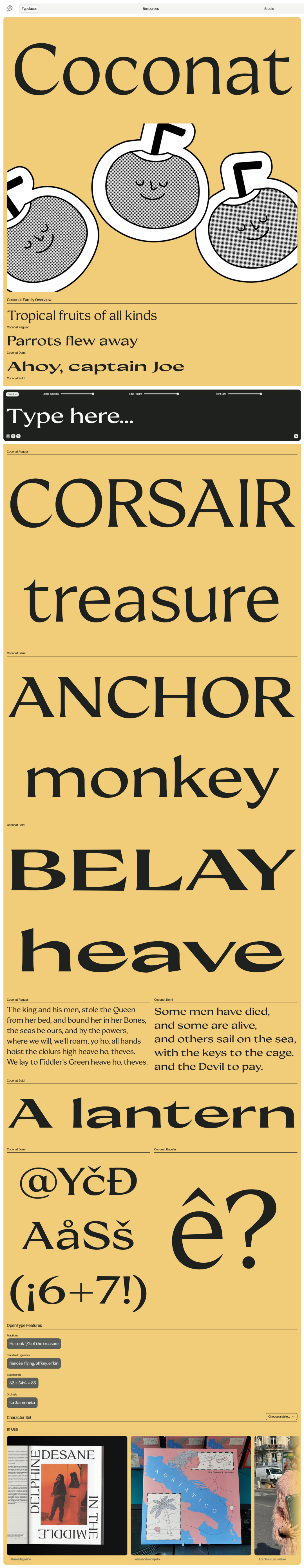 Coconat 轻松力量现代手感展示类字体