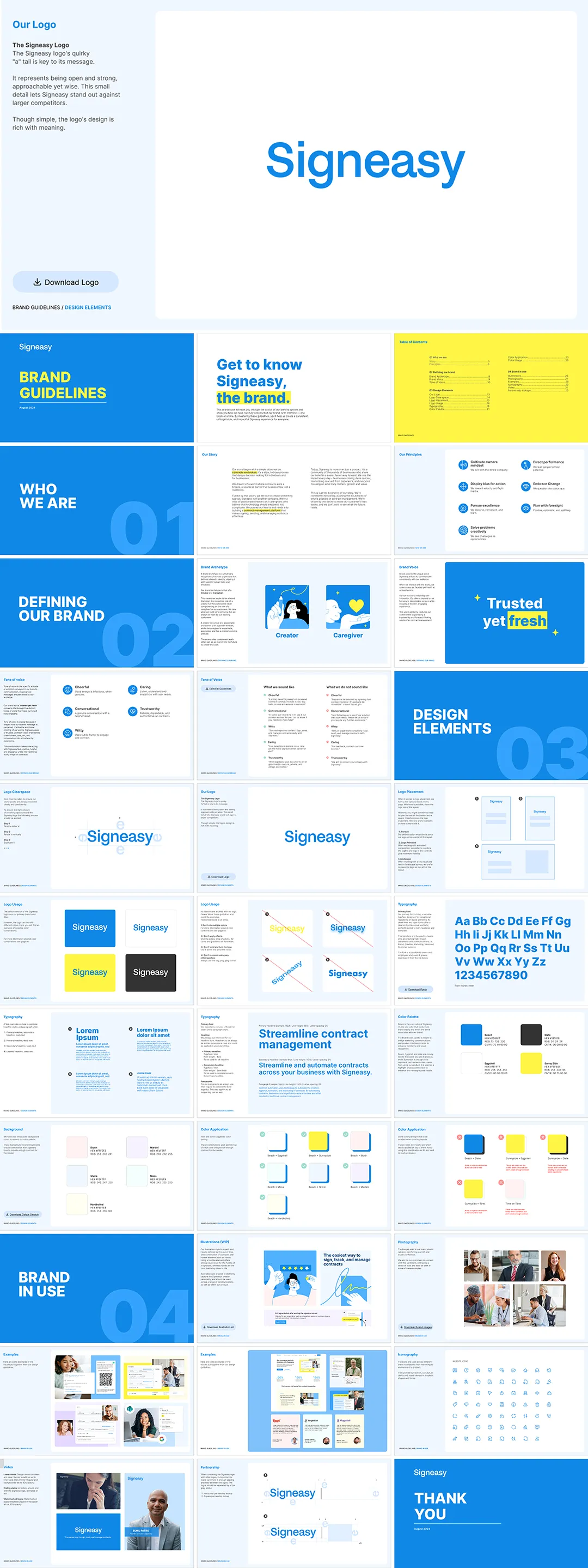 美国Signeasy电子签名与合同管理SaaS软件品牌视觉手册