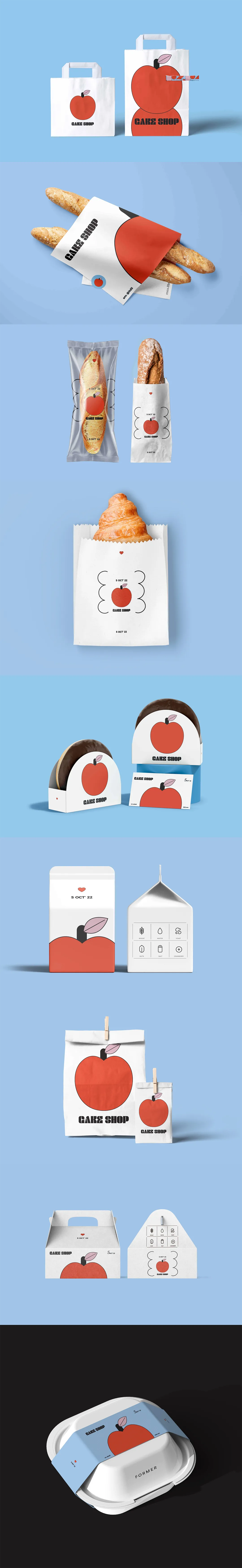 烘培面包品牌VI应用PS样机